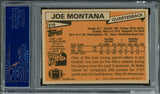 Joe Montana Autographed 1981 Topps Rookie Card #216 San Francisco 49ers Auto Grade Gem Mint 10 "1979 NFL Draft, Rd. 3, & Pick 82" PSA/DNA #83540205