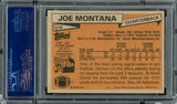 Joe Montana Autographed 1981 Topps Rookie Card #216 San Francisco 49ers "79 NFL Draft, Rd. 3, & Pick 82" PSA/DNA #83446099