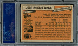 Joe Montana Autographed 1981 Topps Rookie Card #216 San Francisco 49ers "79 NFL Draft, Rd. 3, & Pick 82" PSA/DNA #83446108