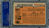 Joe Montana Autographed 1981 Topps Rookie Card #216 San Francisco 49ers "79 NFL Draft, Rd. 3, & Pick 82" PSA/DNA #83446110