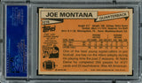 Joe Montana Autographed 1981 Topps Rookie Card #216 San Francisco 49ers "1979 NFL Draft, Rd. 3, & Pick 82" PSA/DNA #83446101