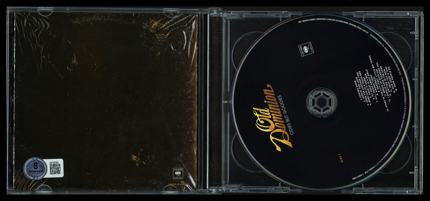 Old Dominion Autographed "Odies But Goodies" CD Cover Signed By All 5 Band Members Beckett BAS #AE08282