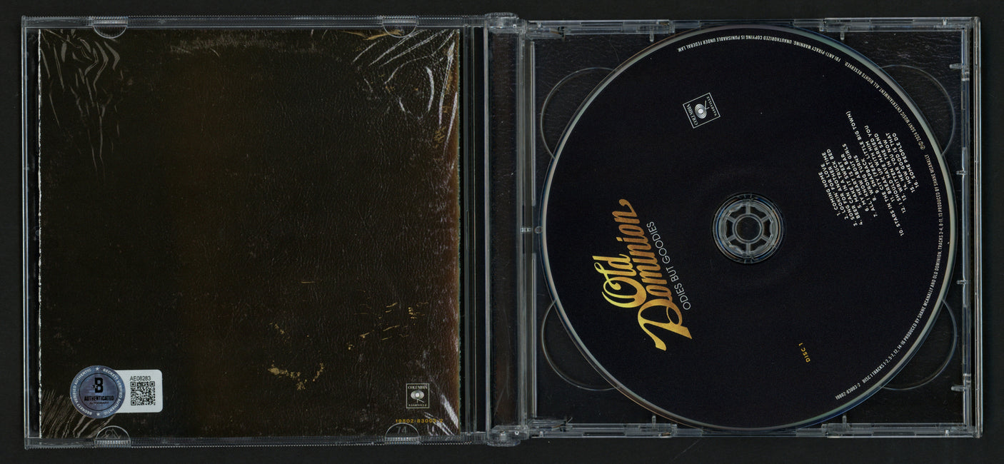 Old Dominion Autographed "Odies But Goodies" CD Cover Signed By All 5 Band Members Beckett BAS #AE08283