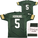 Green Bay Packers Paul Hornung Autographed Green Jersey "HOF 86" Beckett BAS QR Stock #211728