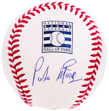 Pedro Martinez Autographed Official Hall of Fame HOF Logo Baseball Boston Red Sox Beckett BAS Witness Stock #211749