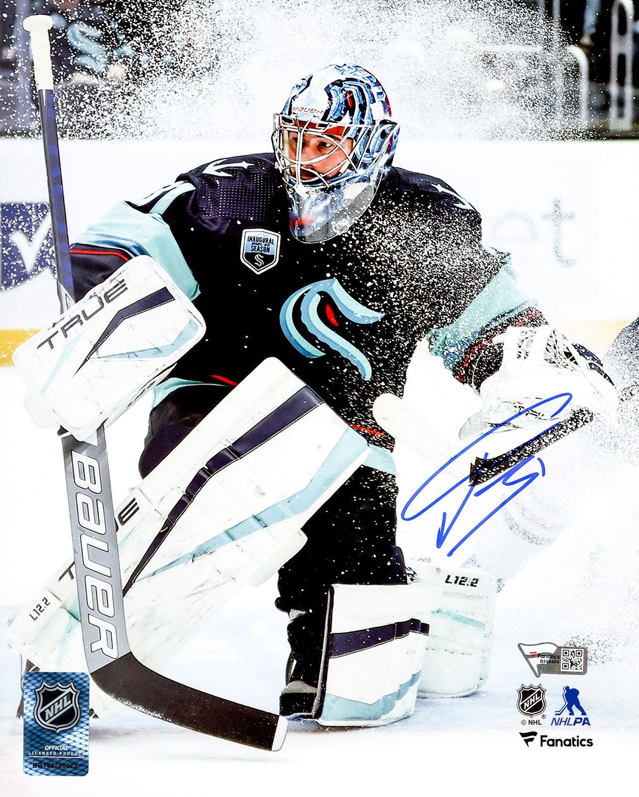 Philipp Grubauer Autographed 8x10 Photo Seattle Kraken Fanatics Holo Stock #211740