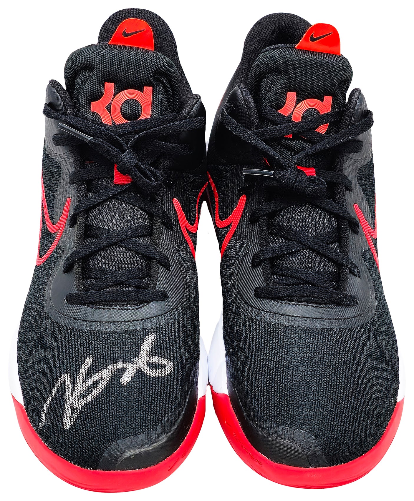 Kevin Durant Autographed Black & Red Nike KD Trey IX Shoes Size 14 With Box Beckett BAS QR Stock #212196
