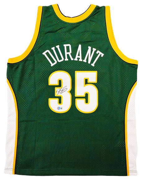 Seattle Supersonics Kevin Durant Autographed Green Authentic Mitchell & Ness Swingman 2007-08 Jersey Size XL Beckett BAS QR Stock #212189