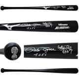 Ichiro Suzuki & Pete Rose Autographed Black Mizuno Player Model Bat Seattle Mariners "Hits" PR Holo & IS Holo Stock #212164