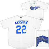 Los Angeles Dodgers Clayton Kershaw Autographed White Nike Jersey Size XL JSA Stock #212241