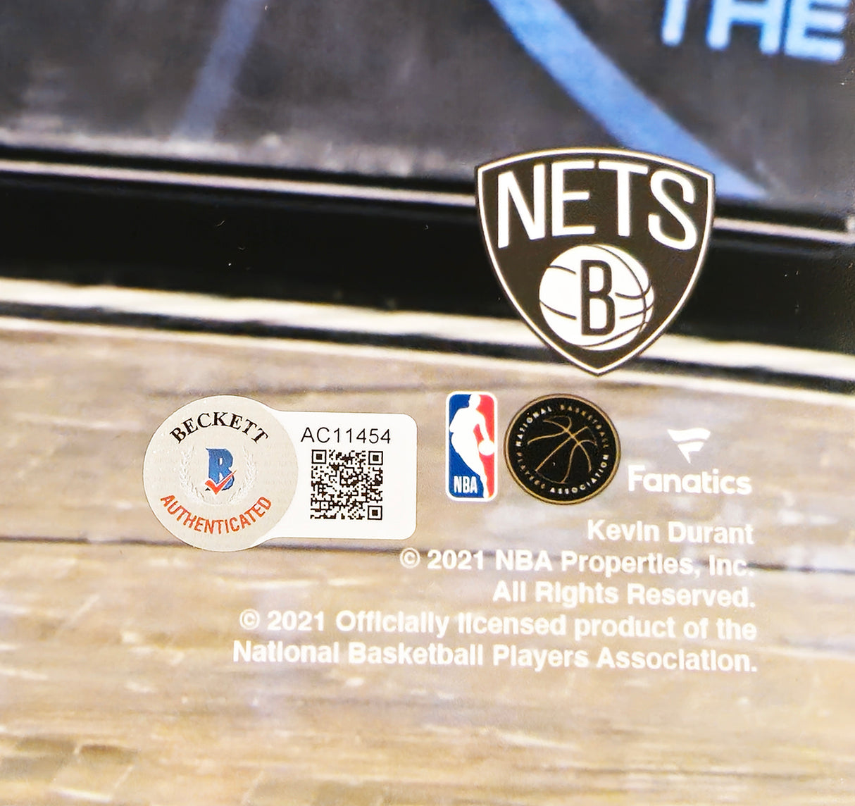 Kevin Durant Autographed 16x20 Photo Brooklyn Nets Beckett BAS QR Stock #212195