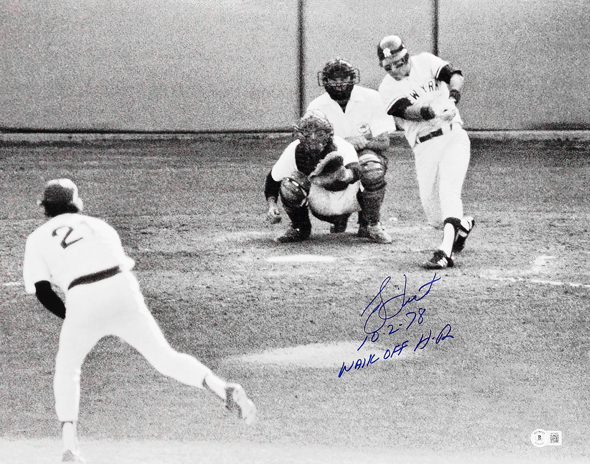 Bucky Dent Autographed 16x20 Photo New York Yankees "10-2-78 Walk Off HR" Beckett BAS Witness Stock #212202