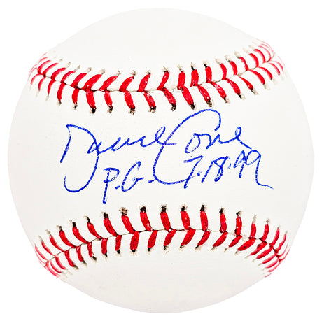 David Cone Autographed Official MLB Baseball New York Yankees "PG 7-18-99" Beckett BAS Witness Stock #212201