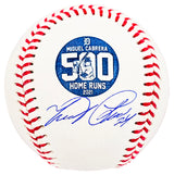 Miguel Cabrera Autographed Official MLB 500 Home Run HR Logo Baseball Detroit Tigers Beckett BAS Witness Stock #212231