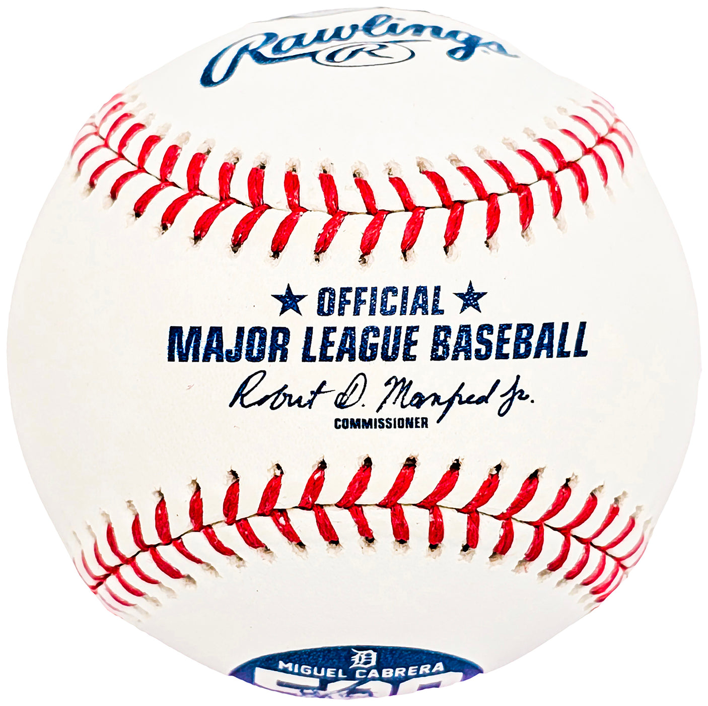 Miguel Cabrera Autographed Official MLB 500 Home Run HR Logo Baseball Detroit Tigers Beckett BAS Witness Stock #212231