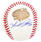 Miguel Cabrera Autographed Official 2003 World Series Logo Baseball Detroit Tigers Beckett BAS Witness Stock #212233