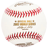 Miguel Cabrera Autographed Official 2003 World Series Logo Baseball Detroit Tigers Beckett BAS Witness Stock #212233