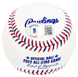 Nestor Cortes Autographed Official 2022 All Star Game Logo Game Baseball New York Yankees Beckett BAS Witness Stock #212243