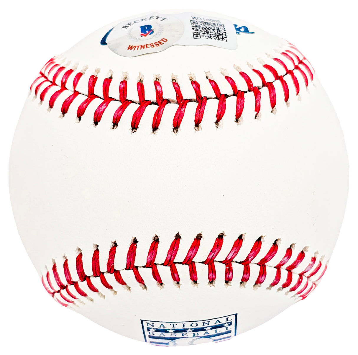 Wade Boggs Autographed Official Hall Of Fame HOF Logo Baseball Boston Red Sox Beckett BAS Witness Stock #212244