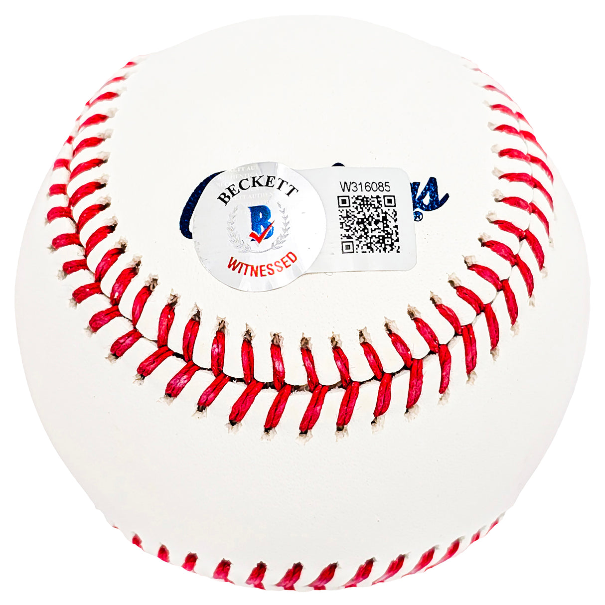 Wade Boggs Autographed Official Hall Of Fame HOF Logo Baseball Boston Red Sox Beckett BAS Witness Stock #212244