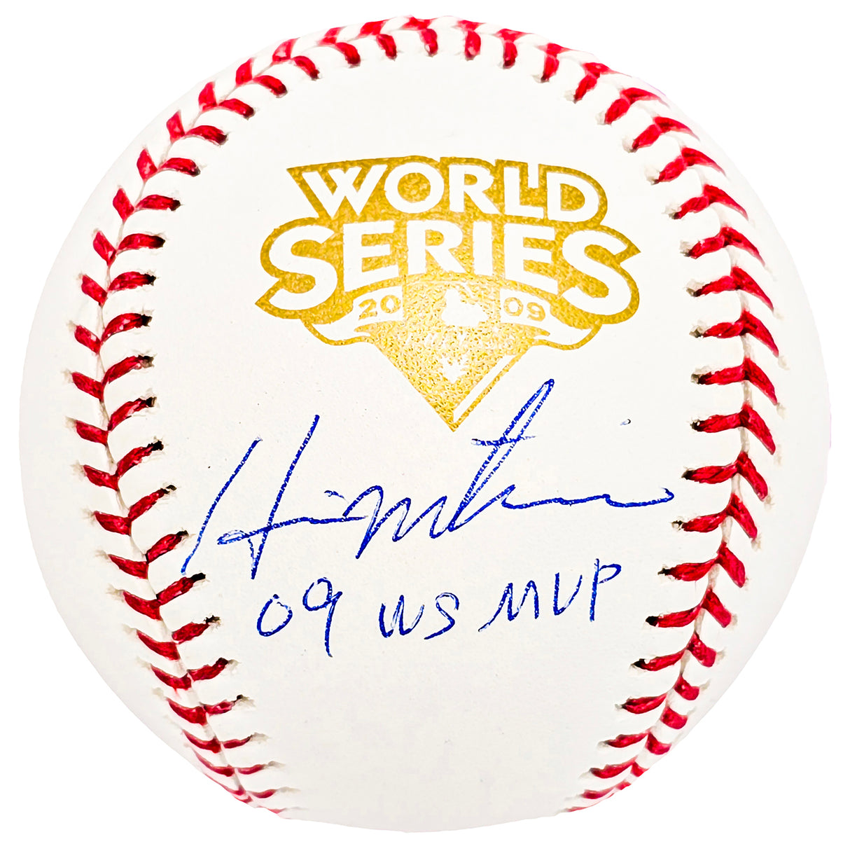 Hideki Matsui Autographed Official 2009 World Series Logo Baseball New York Yankees "09 WS MVP" Beckett BAS Witness Stock #212246