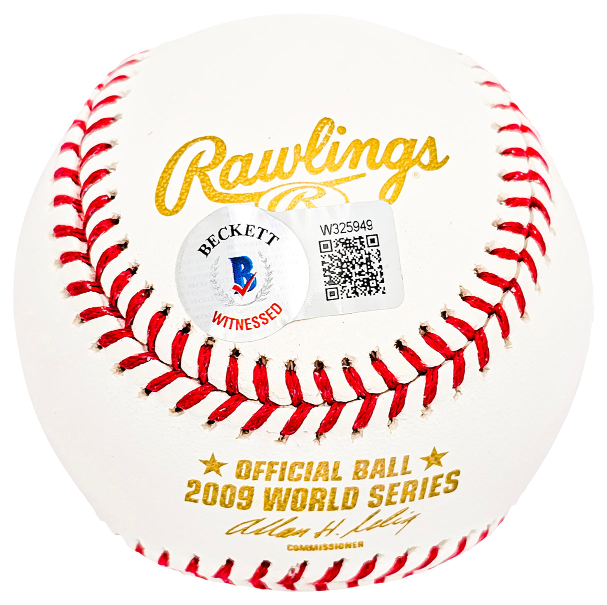Hideki Matsui Autographed Official 2009 World Series Logo Baseball New York Yankees "09 WS MVP" Beckett BAS Witness Stock #212246