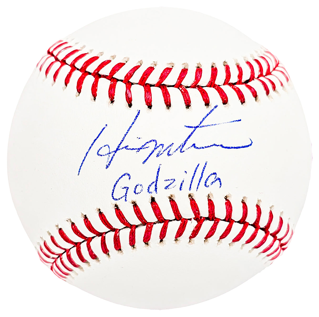 Hideki Matsui Autographed Official MLB Baseball New York Yankees "Godzilla" Beckett BAS Witness Stock #212247