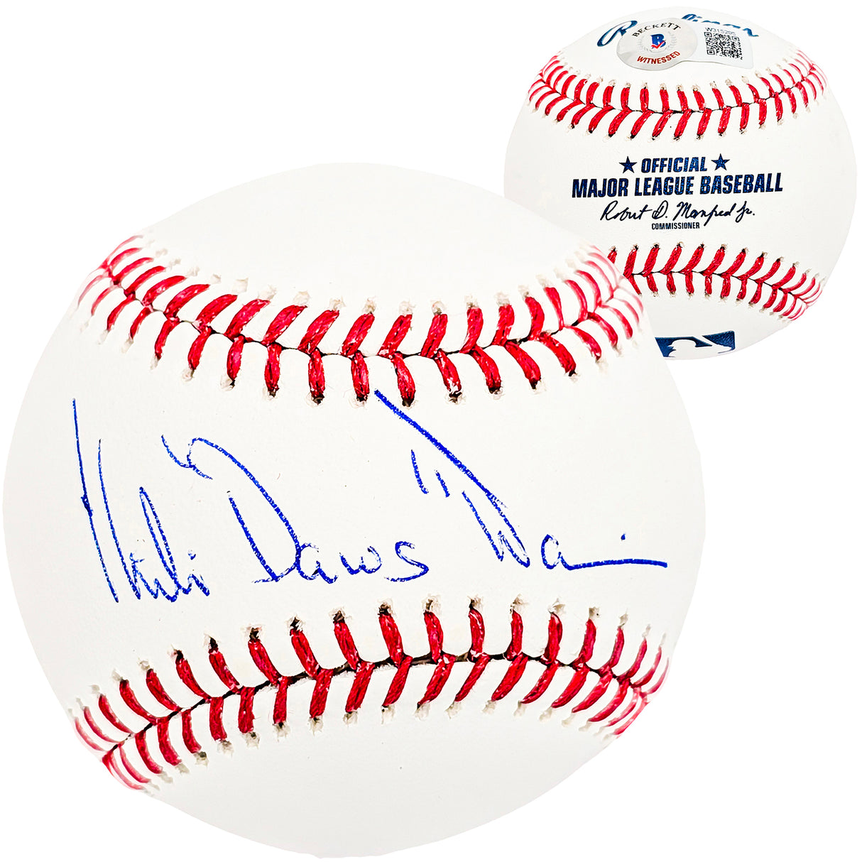 Chili Davis Autographed Official MLB Baseball New York Yankees "Dawg" Beckett BAS Witness Stock #212248