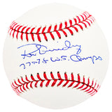 Ron Guidry Autographed Official MLB Baseball New York Yankees "77 & 78 WS Champs" Beckett BAS Witness Stock #212250