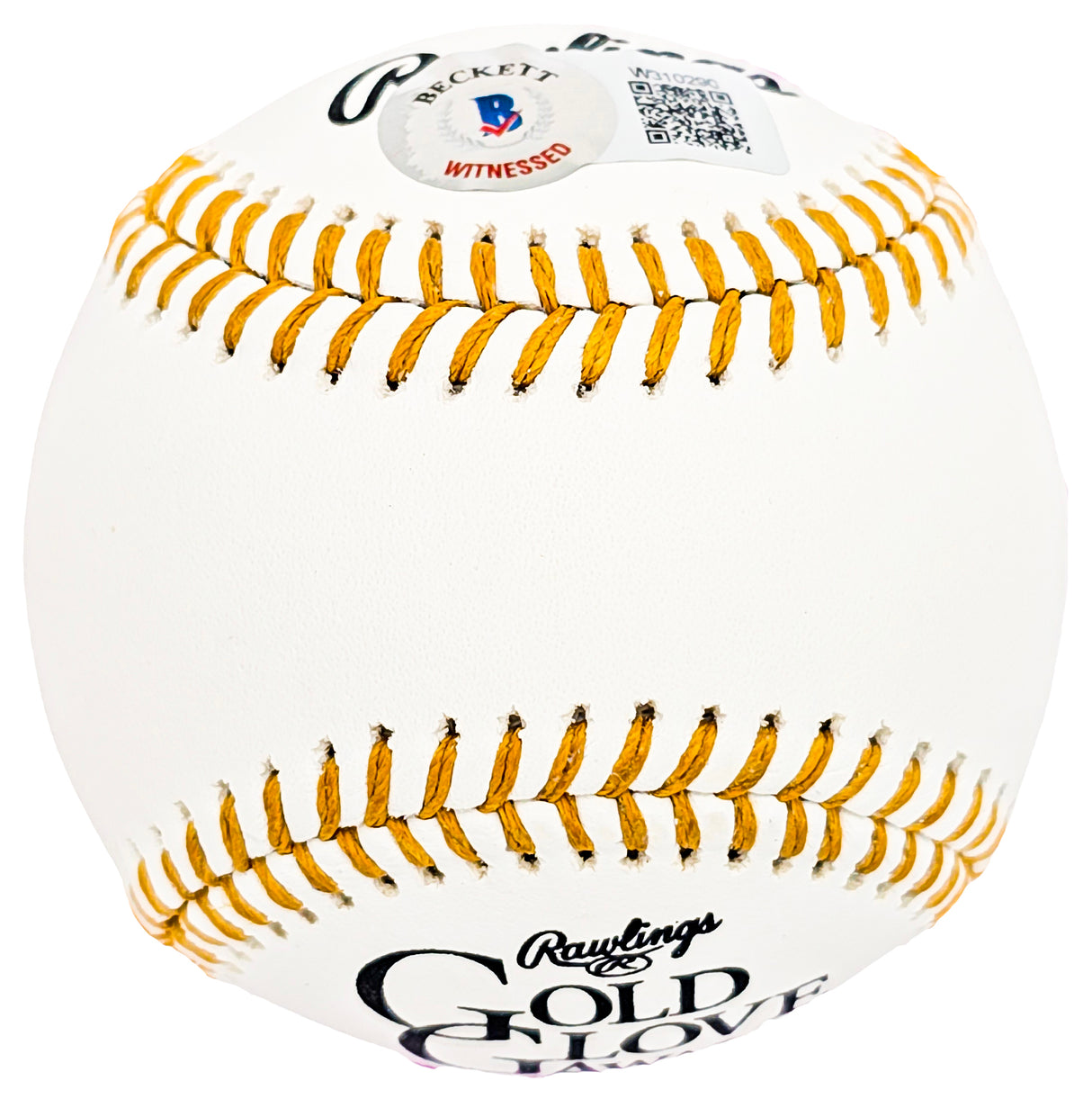 Ron Guidry Autographed Official Gold Glove Logo Baseball New York Yankees "5x Gold Glove" Beckett BAS Witness Stock #212251