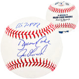 David Cone & Joe Girardi Autographed Official MLB Baseball New York Yankees "PG 7.18.99" Beckett BAS Witness Stock #212252