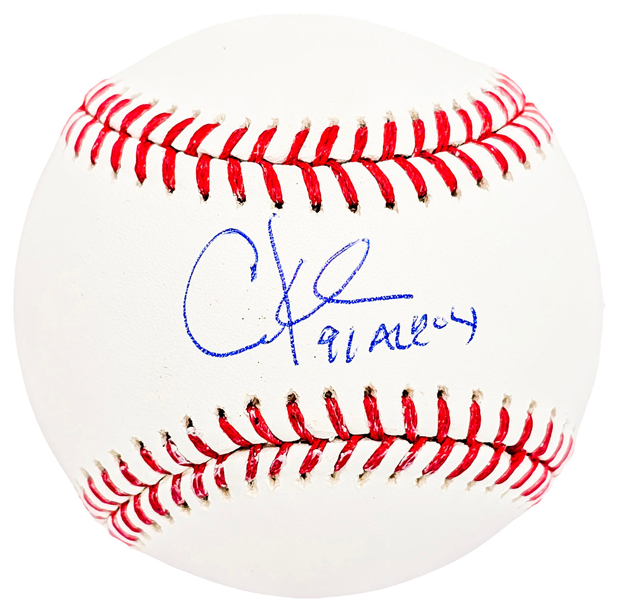 Chuck Knoblauch Autographed Official MLB Baseball New York Yankees "91 AL ROY" Beckett BAS Witness Stock #212255