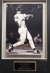 Paul Molitor Autographed Framed Gold 3000th Hit Club 5x7 Photo Minnesota Twins #20/50 UDA Holo #BAF84556
