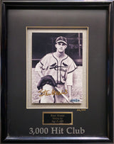Stan Musial Autographed Framed Gold 3000th Hit Club 5x7 Photo St. Louis Cardinals #36/50 UDA Holo #BAF84040