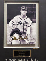 Stan Musial Autographed Framed Gold 3000th Hit Club 5x7 Photo St. Louis Cardinals #36/50 UDA Holo #BAF84040