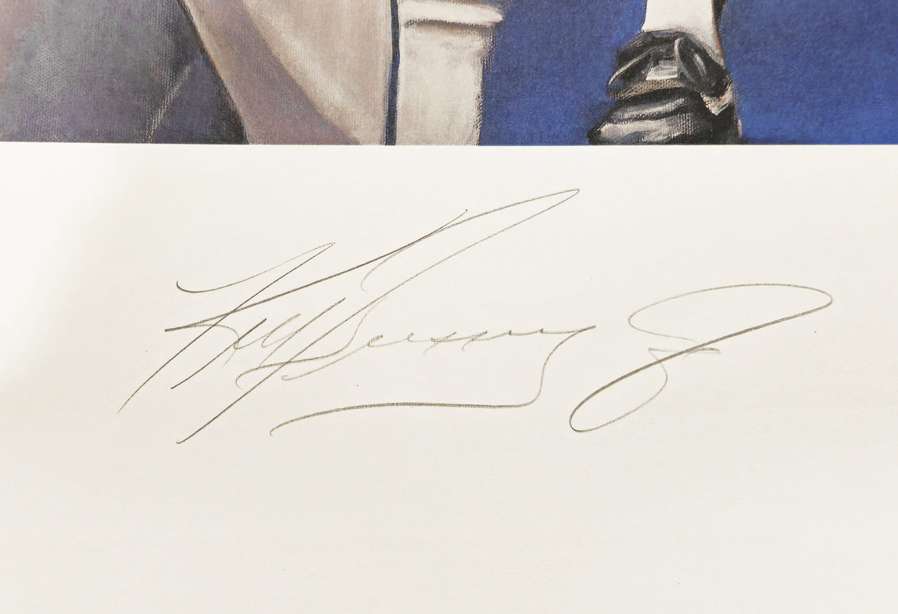 Ken Griffey Jr. Autographed 21x30 Lithograph Photo Seattle Mariners #253/295 Beckett BAS QR #BP55379