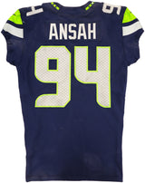 Ezekiel Ziggy Ansah Unsigned Seattle Seahawks 2019 Game Used Blue Nike Jersey PSA/DNA #2N62805