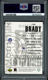 Tom Brady Autographed 2000 Upper Deck UD Black Diamond Rookie Card #126 New England Patriots PSA 9 Auto Grade Gem Mint 10 "GOAT" PSA/DNA #95792003