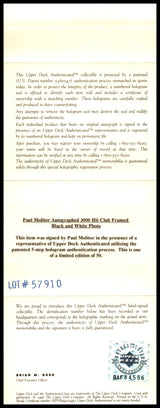 Paul Molitor Autographed Framed Gold 3000th Hit Club 5x7 Photo Minnesota Twins #20/50 UDA Holo #BAF84556