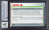 Fernando Tatis Jr. Autographed 2019 Topps Holiday Rookie Card #HW126 San Diego Padres BGS 9 Auto Grade Gem Mint 10 Beckett BAS Stock #212288