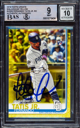 Fernando Tatis Jr. Autographed 2019 Topps Update Walgreens Yellow Rookie Card #US56 San Diego Padres BGS 9 Auto Grade Gem Mint 10 Beckett BAS #15350434