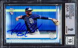 Fernando Tatis Jr. Autographed 2019 Topps Chrome Prism Refractor Rookie Card #203 San Diego Padres BGS 9 Auto Grade Gem Mint 10 Beckett BAS #15350445