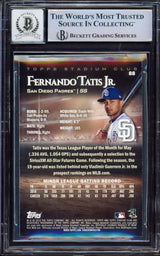 Fernando Tatis Jr. Autographed 2019 Topps Stadium Rookie Card #88 San Diego Padres BGS 8.5 Auto Grade Gem Mint 10 Beckett BAS #15350611