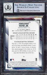 Fernando Tatis Jr. Autographed 2019 Bowman Platinum Variations Rookie Card #23 San Diego Padres BGS 8.5 Auto Grade Gem Mint 10 Beckett BAS #15350609