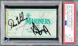 Autographed 1995 AL West Tie Breaker Ticket Stub Seattle Mariners PSA 6 Auto Grade Mint 9 With 4 Signatures Including Ken Griffey Jr. & Dan Wilson PSA/DNA #68034322