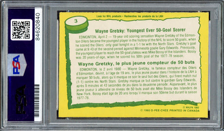 Wayne Gretzky Autographed 1980-81 O-Pee-Chee Card #3 Edmonton Oilers Vintage Signature PSA/DNA #84620840