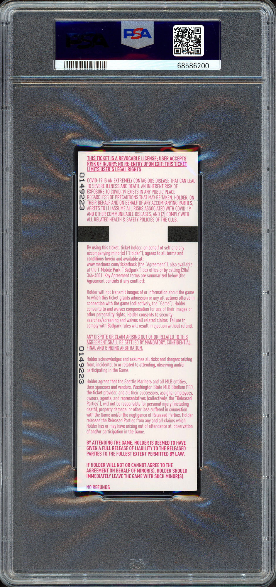 Ichiro Suzuki Autographed August 27th, 2022 Seattle Mariners Hall Of Fame HOF Induction Ticket Stub PSA 2 Auto Grade Gem Mint 10 "M's HOF 8-27-22" PSA/DNA #68586200