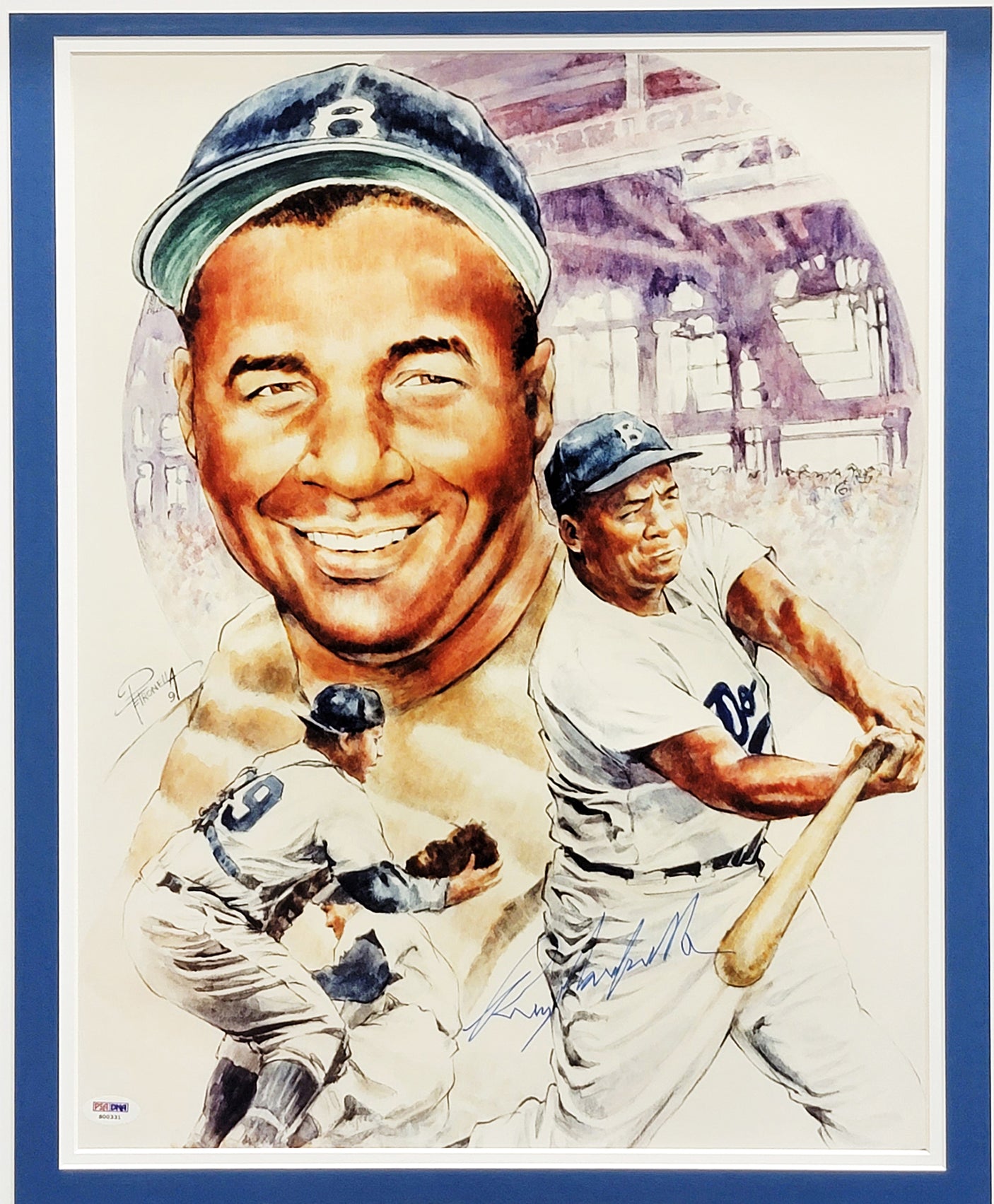 Roy Campanella Autographed Framed 16x20 Photo Brooklyn Dodgers PSA/DNA #S00331