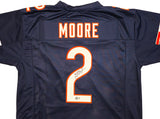 Chicago Bears DJ Moore Autographed Blue Jersey Beckett BAS Witness Stock #238785
