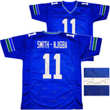 Seattle Seahawks Jaxon Smith-Njigba Autographed Blue Jersey Throwback JSA Stock #238791